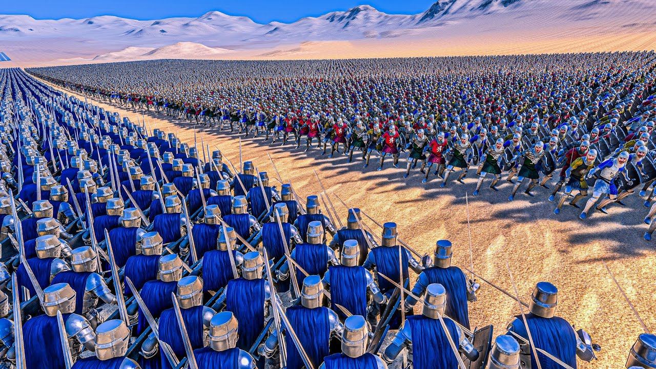 6.000 HEAVY KNIGHTS vs 25.000 FOOTMEN - Ultimate Epic Battle Simulator UEBS
