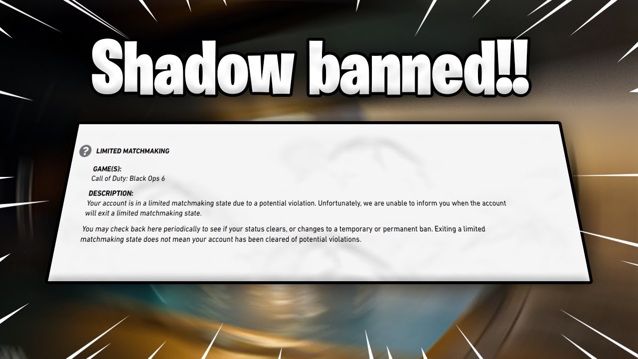 What It's like to be Shadow Banned in Black ops 6!