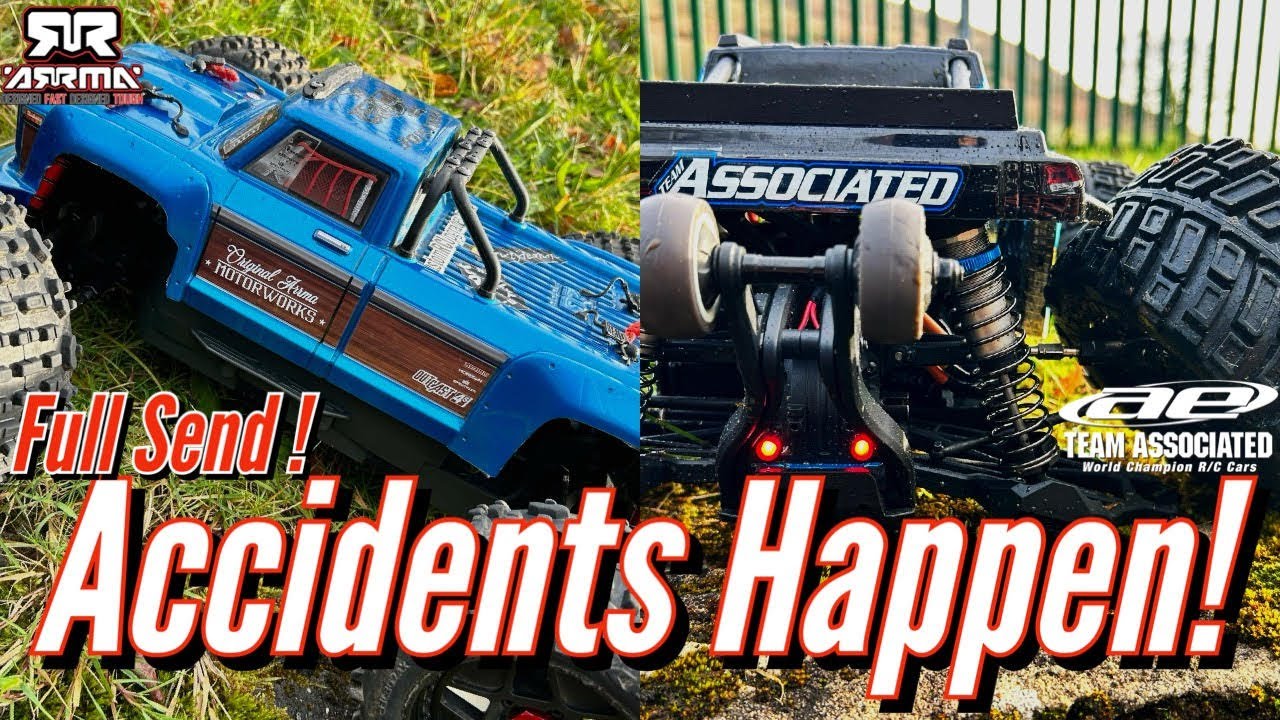 Epic RC Truck Bashing at My Favorite Spot: Team Associated MT8 & Arrma Outcast 4s v2 Take a Beating!