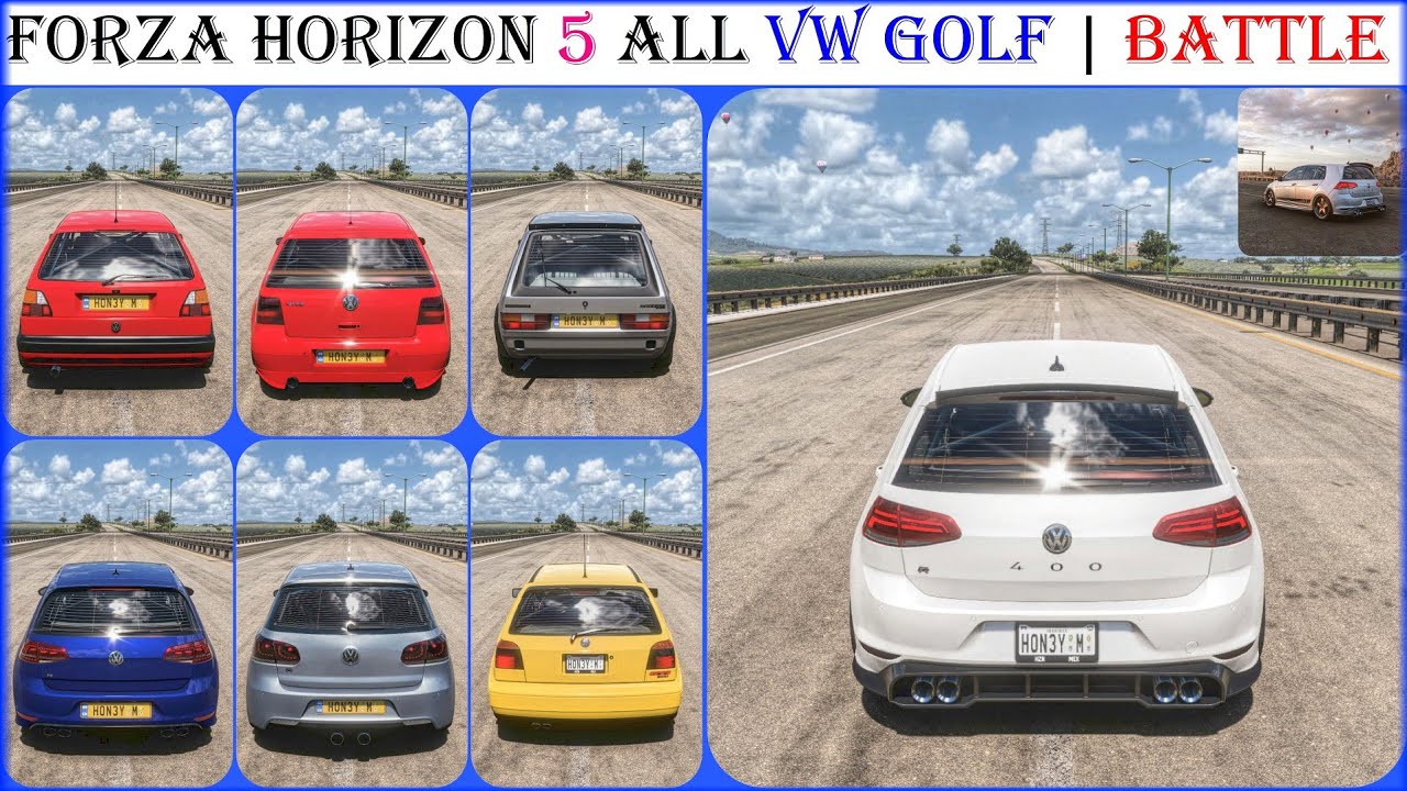 Forza Horizon 5 Top Fastest VW Golf (All) | Upgraded and Tuned - PC Gameplay