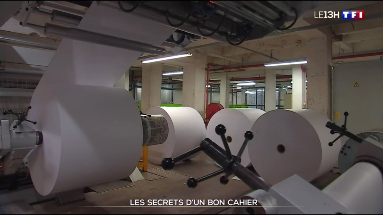 Les secrets de fabrication du cahier Clairefontaine - Reportage 13H TF1 08/2021