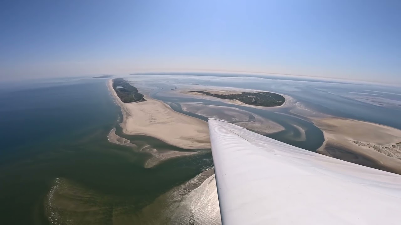 Flug zur Nordsee Insel Juist Falke SF 25C MoSe Flugzeug