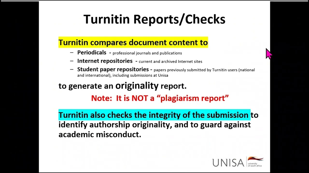 Honours and PG Research Training Workshop - Turnitin