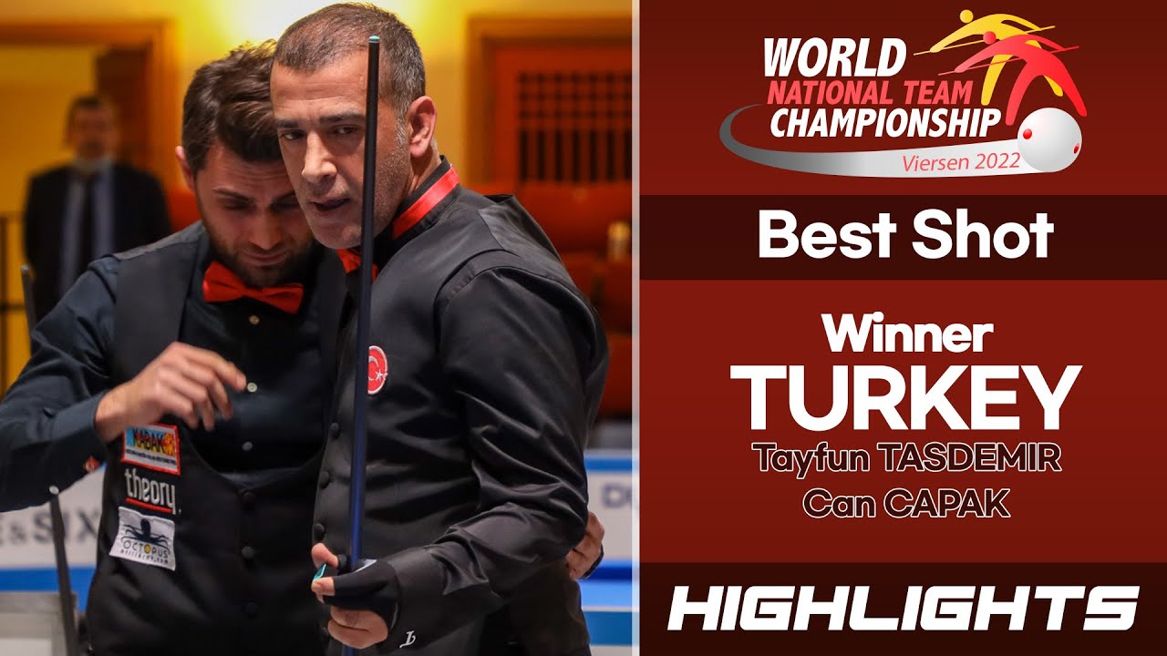 World Teams 3-Cushion 2022 Winner TURKEY (Tayfun TASDEMIR & Can CAPAK) Best Shot. H/L
