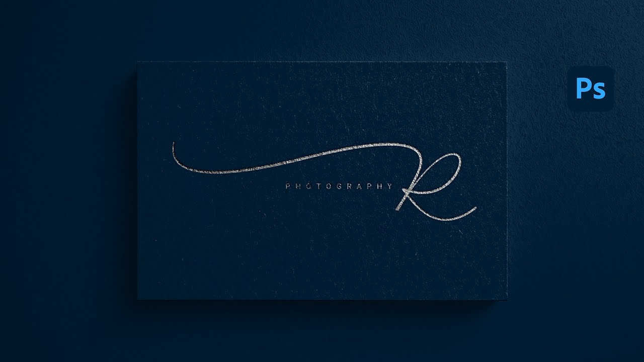 Design own photography logo in photoshop 2021 | Signature logo