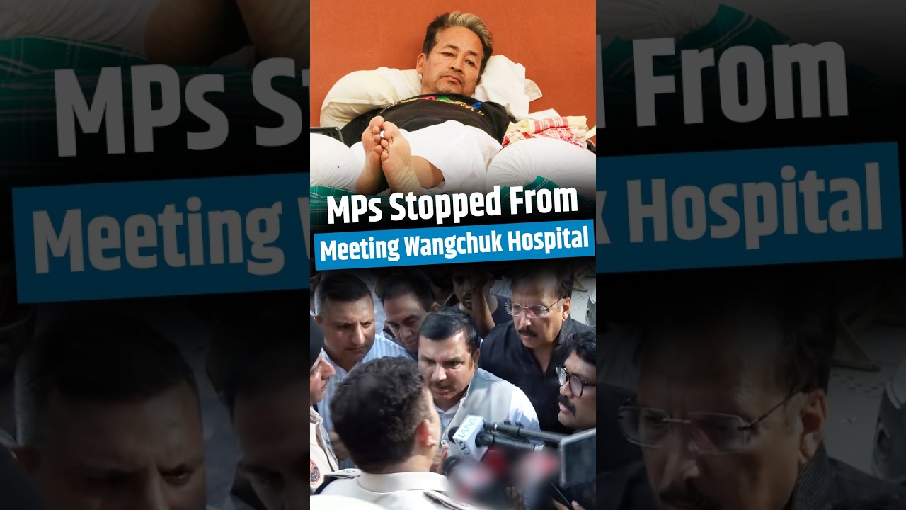 Police Stop Sanjay Singh, Opposition MPs From Meeting Sonam Wangchuk at Medanta Hospital