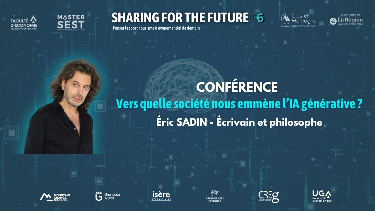 Sharing For The Future 6 - Conférence Eric Sadin :  “Vers quelle société nous emmène l’IA ?