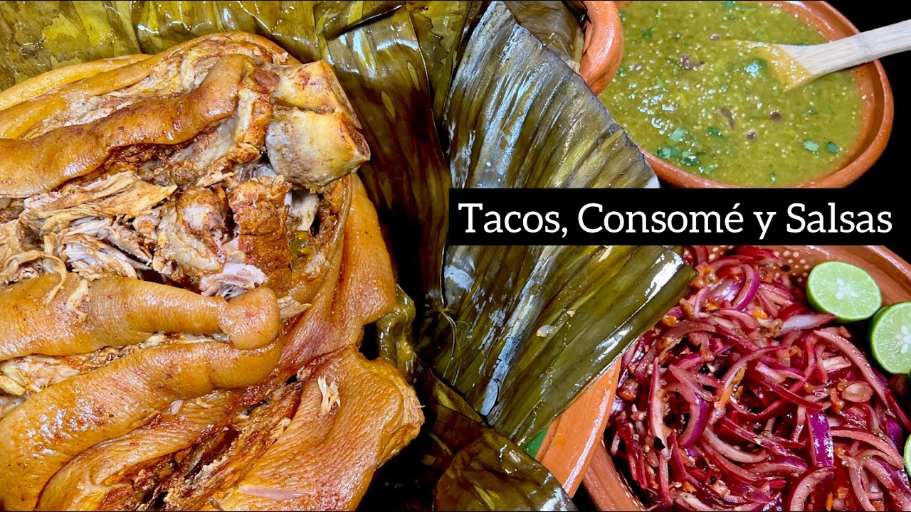 COCHINITA PIBIL AL VAPOR PARA NEGOCIO Y HOGAR, TACOS, CONSOMÉ Y SALSAS / CARNE DE PUERCO / CERDO