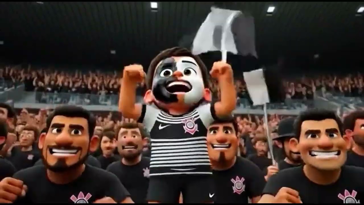 caiu na rede é peixe le le a oque oque o TIMÃO vai golear  (gritos de arquibancada GAVIÕES DA FIÉL)