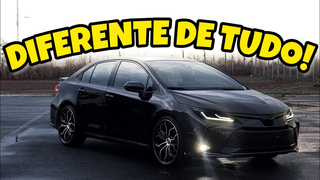 COROLLA COM MOLAS EIBACH E RODAS ARO20 LANTERNA CICLOPE E VOLANTE EUROPEU 