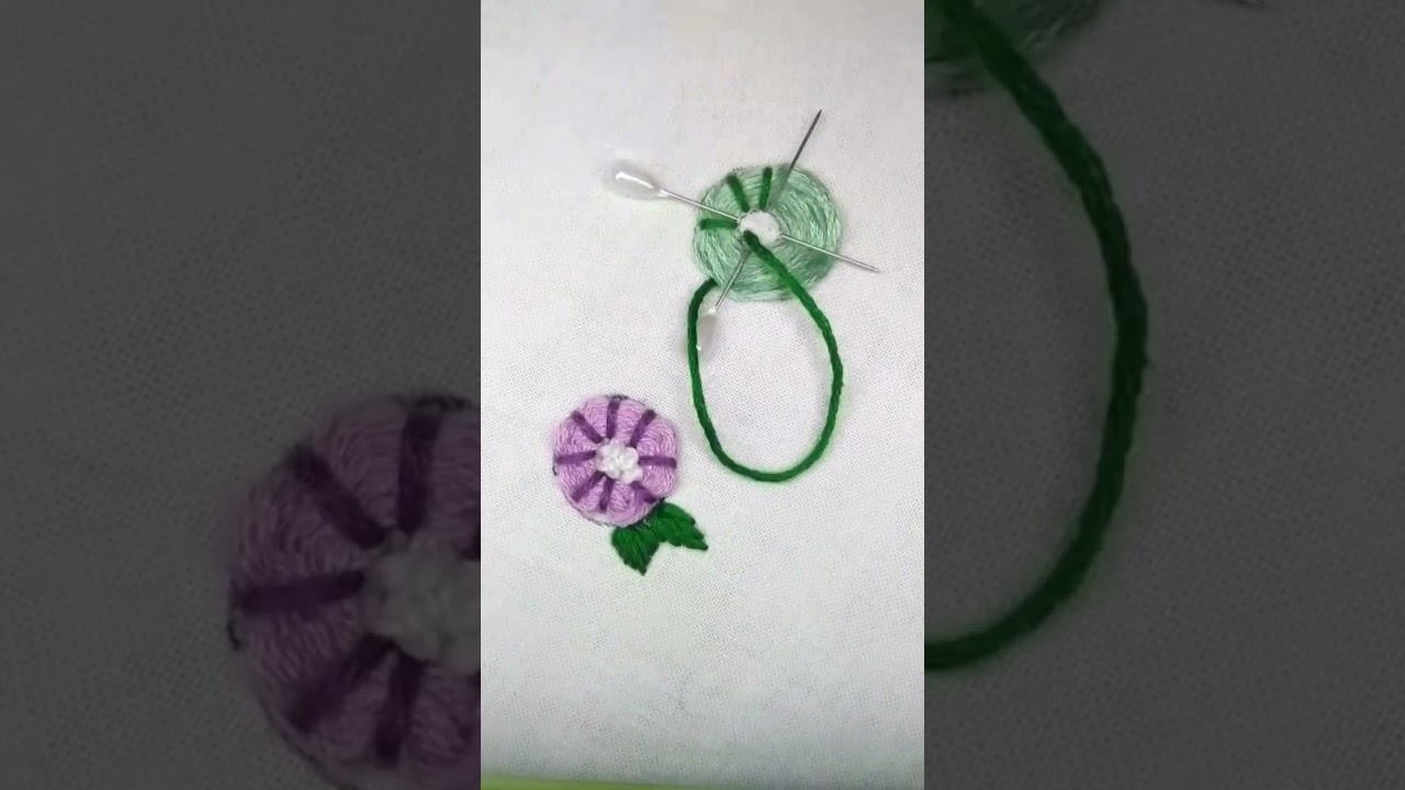 Embroidery 🌸 hack for beginners #diyembroidery #shorts #fyp #beginnerdesign