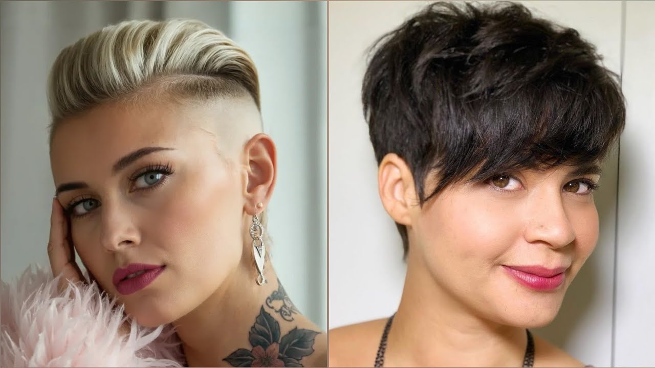 Undercut pixie Haircuts for women over 50 | Pinterest pixie hair cuts | Boy cut for girls over 50 md