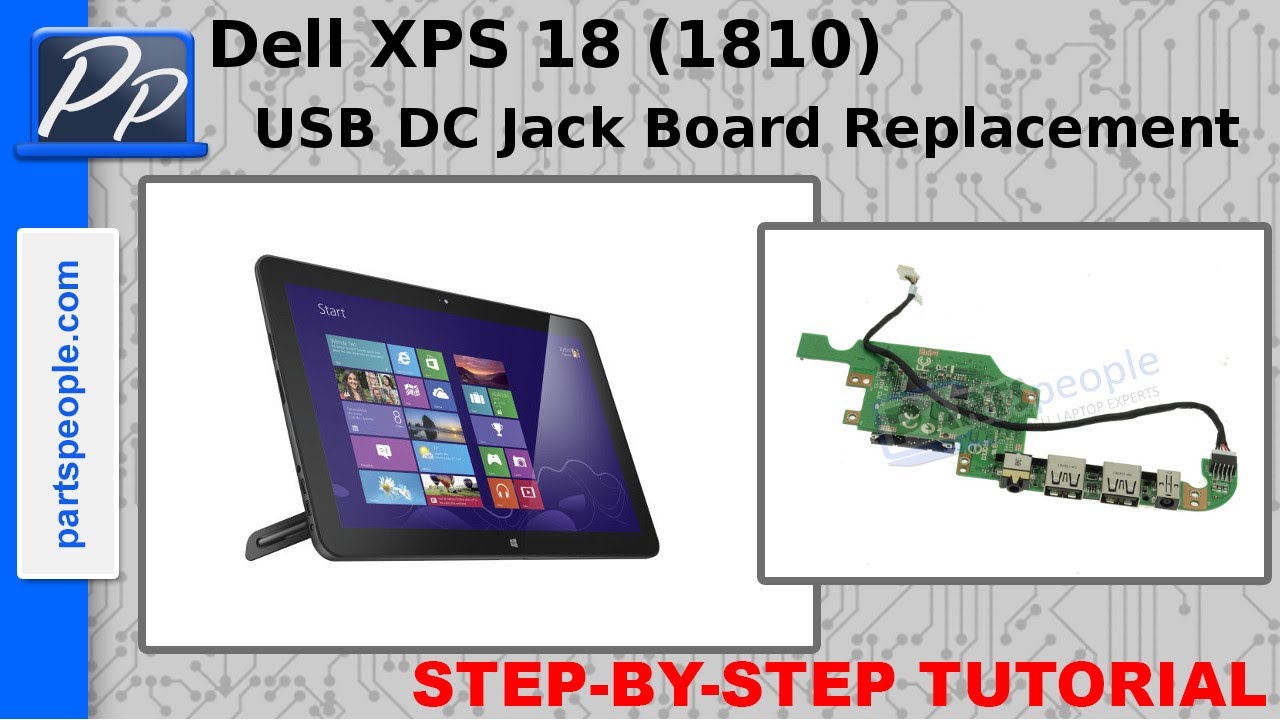 Dell XPS 18 (1810) USB / DC Jack /  Audio Circuit Board Video Tutorial Teardown