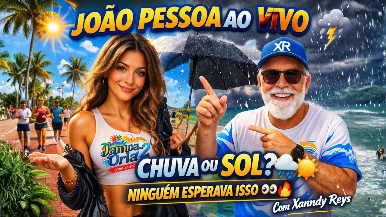 JO&Atilde;O PESSOA AO VIVO 😳🌧️☀️ | CHUVA OU SOL NAS ORLAS&hellip; NINGU&Eacute;M ESPERAVA ISSO 👀🔥 | Brazil Beach LIVE Now