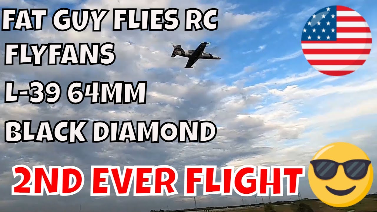 FLYFANS L-39 BLACK DIAMOND 64MM 2ND EVER FLIGHT by Fat Guy Flies RC