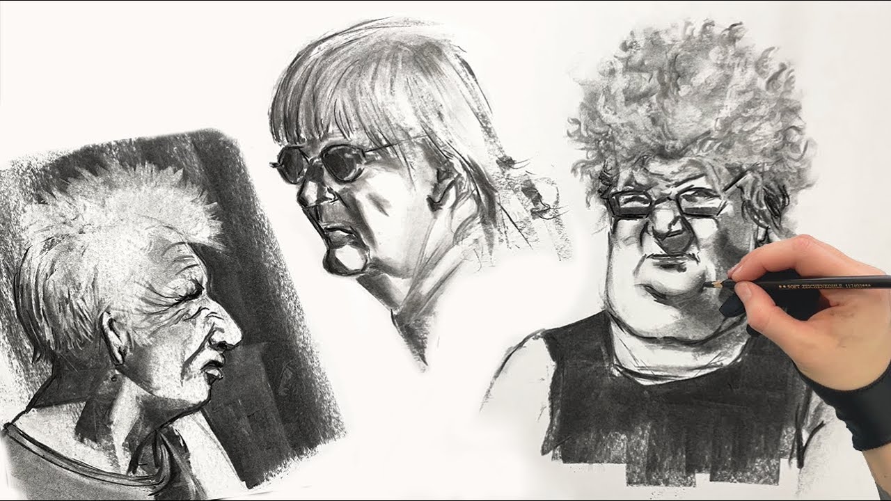 Charcoal portrait practice! (+ portrait drawing tips)