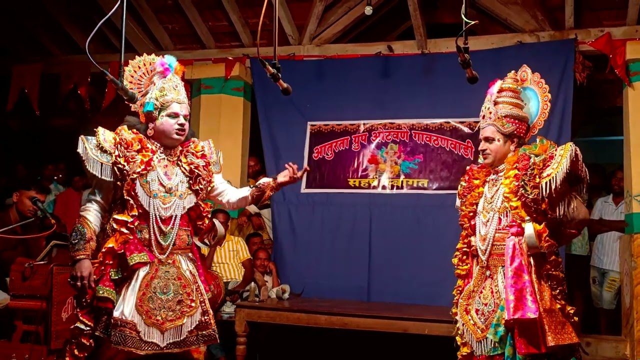 शाब्दिक संघर्ष कु. सागर गावकर आणि दत्तप्रसाद शेणई संयुक्त नाटक महायोद्धा इरावन#ओटवणे