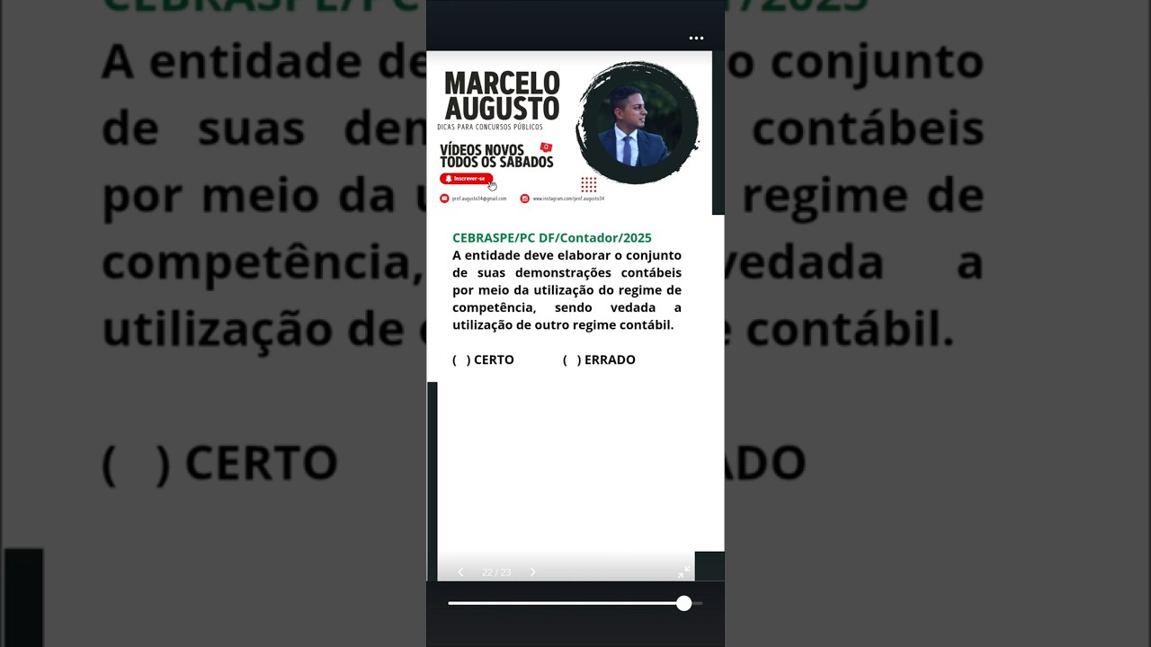 Contabilidade Geral e Avan&ccedil;ada. CESPE / CEBRASPE
