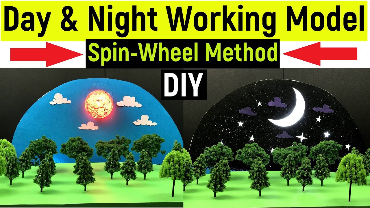day and night working model - science project - day and night - diyas funplay - diy - how to