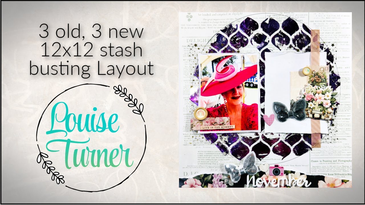 3 old, 3 new - Scrapbook Layout 12x12 featuring foiling