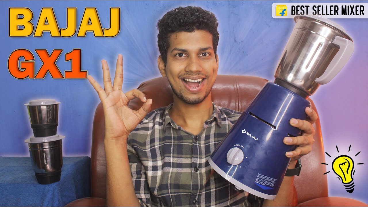 ₹1609 - Bajaj GX1 Blue 500W Best Seller Mixer Grinder | Unboxing, Review, Usage BAJAJ 410570 GX1