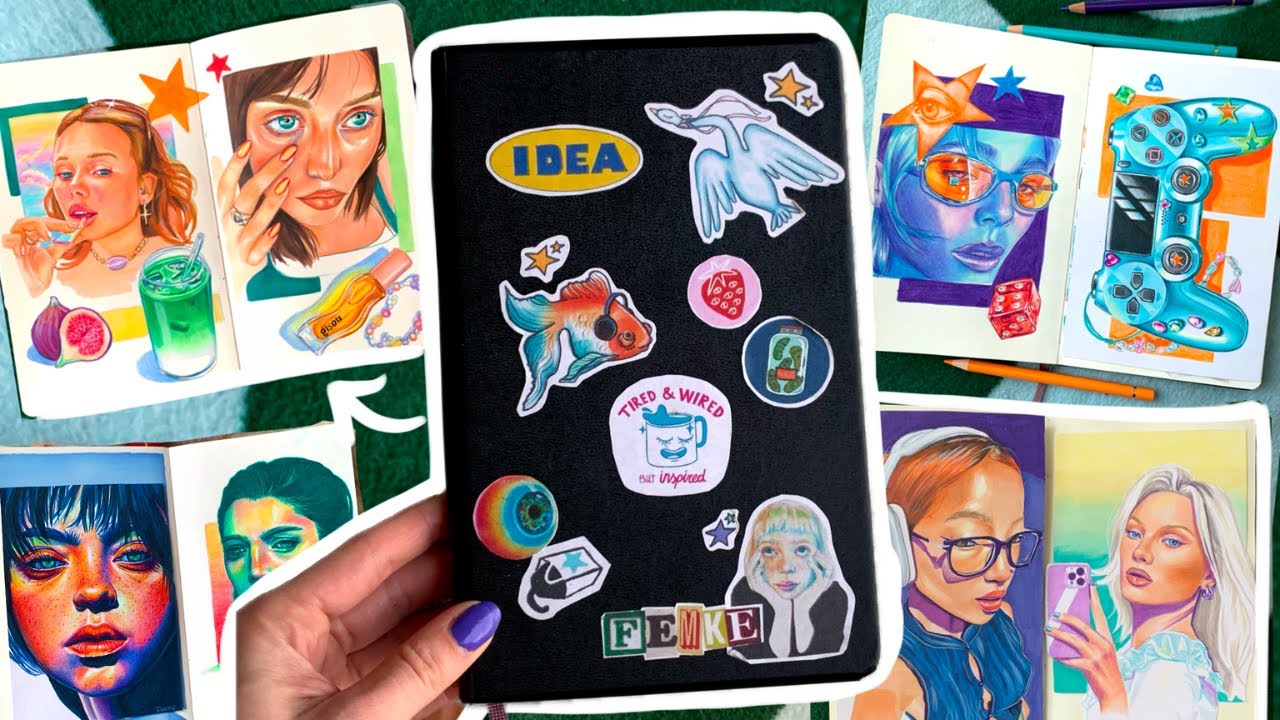 my first sketchbook tour ☆ 2023 - 2024