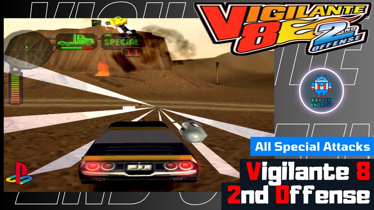 Vigilante 8 2nd Offense PS1 - All Special Attacks