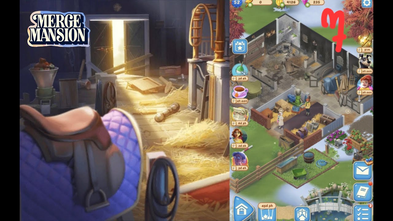 Merge Mansion | The Stables   Level 52  Part 716 🐎🐎        #merge #mergemansion
