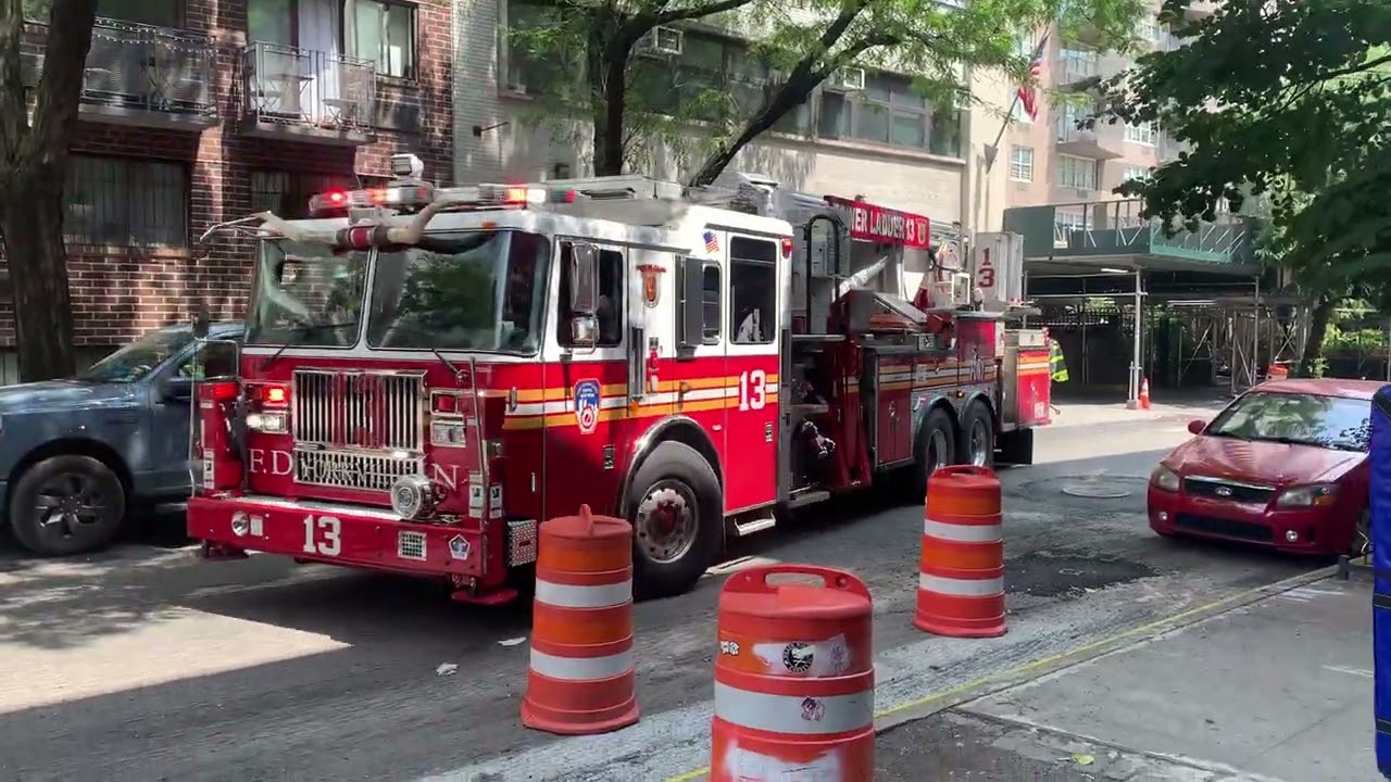 FDNY Battalion10, Ladder 13, Engine 22 returning to fire house