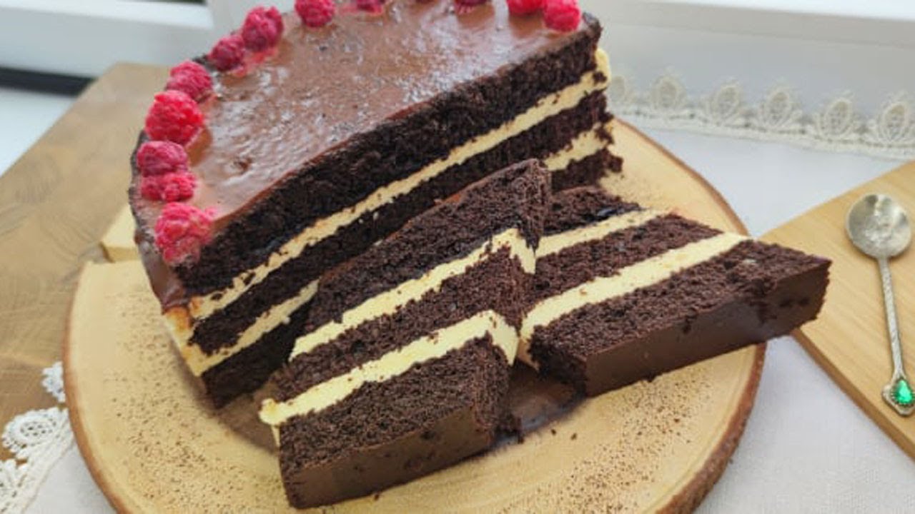 Tort Lapte de Pasăre cu blat de cacao și muss. Торт Птичье Молоко. Очень нежный и вкусный.