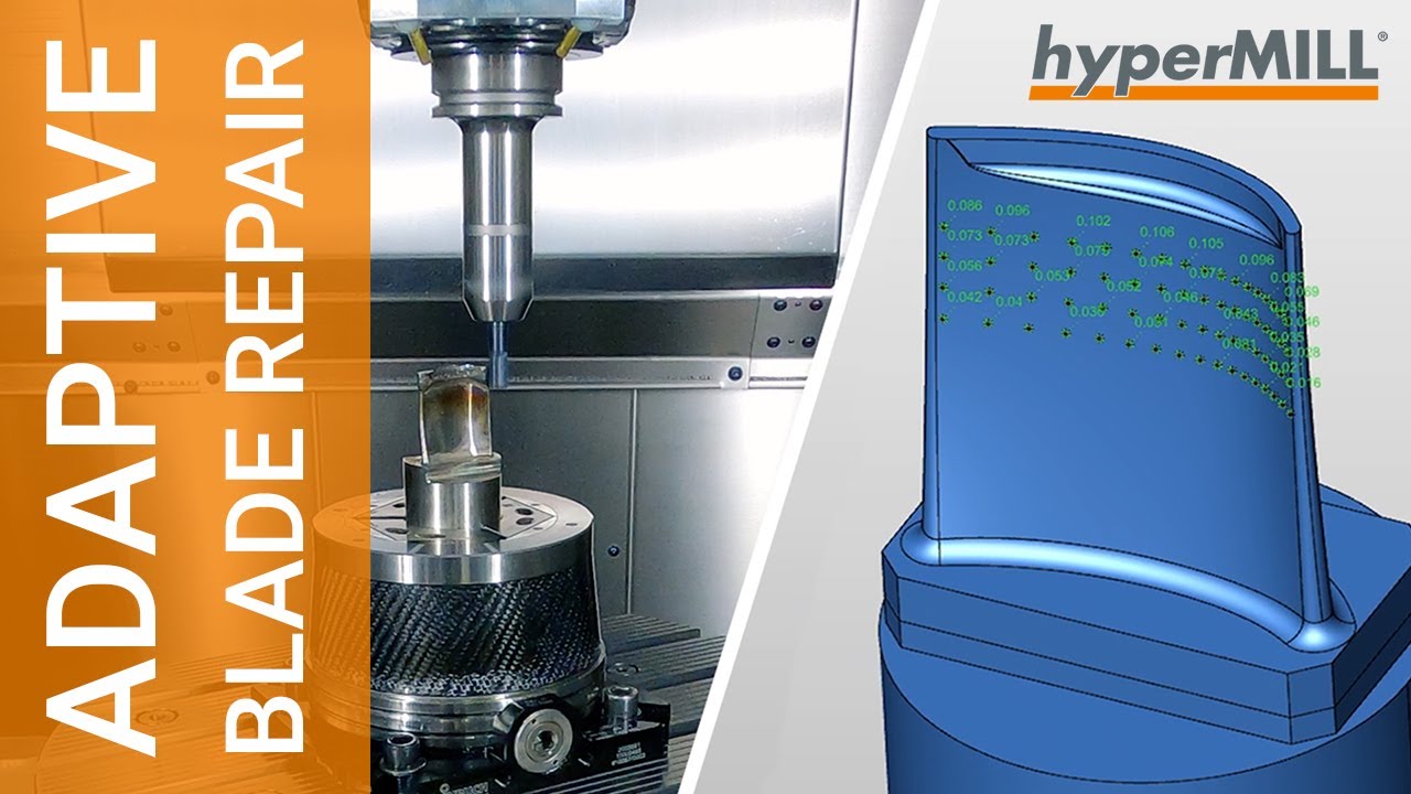 Adaptive Blade Repair | hyperMILL | Hermle | Blum