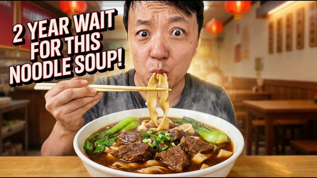 2 YEAR WAIT for this Bowl of BEEF NOODLE SOUP in Taipei Taiwan!