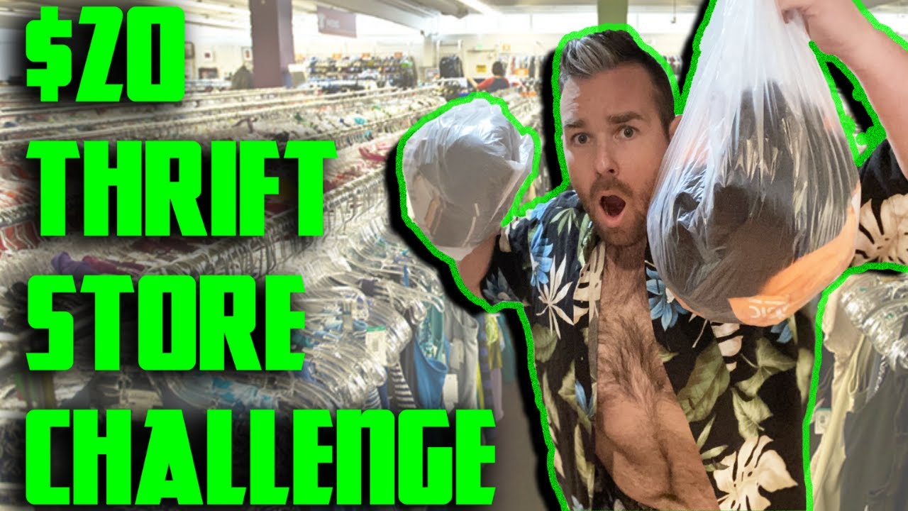 $20 Thrift Store Challenge | AWKWARD Try On Haul