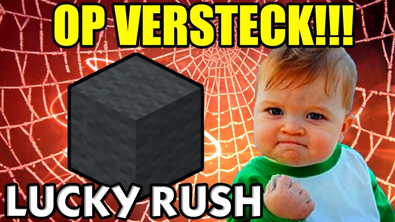 OP WOLL VERSTECK MIT SPINNWEBEN | Minecraft LUCKY RUSH