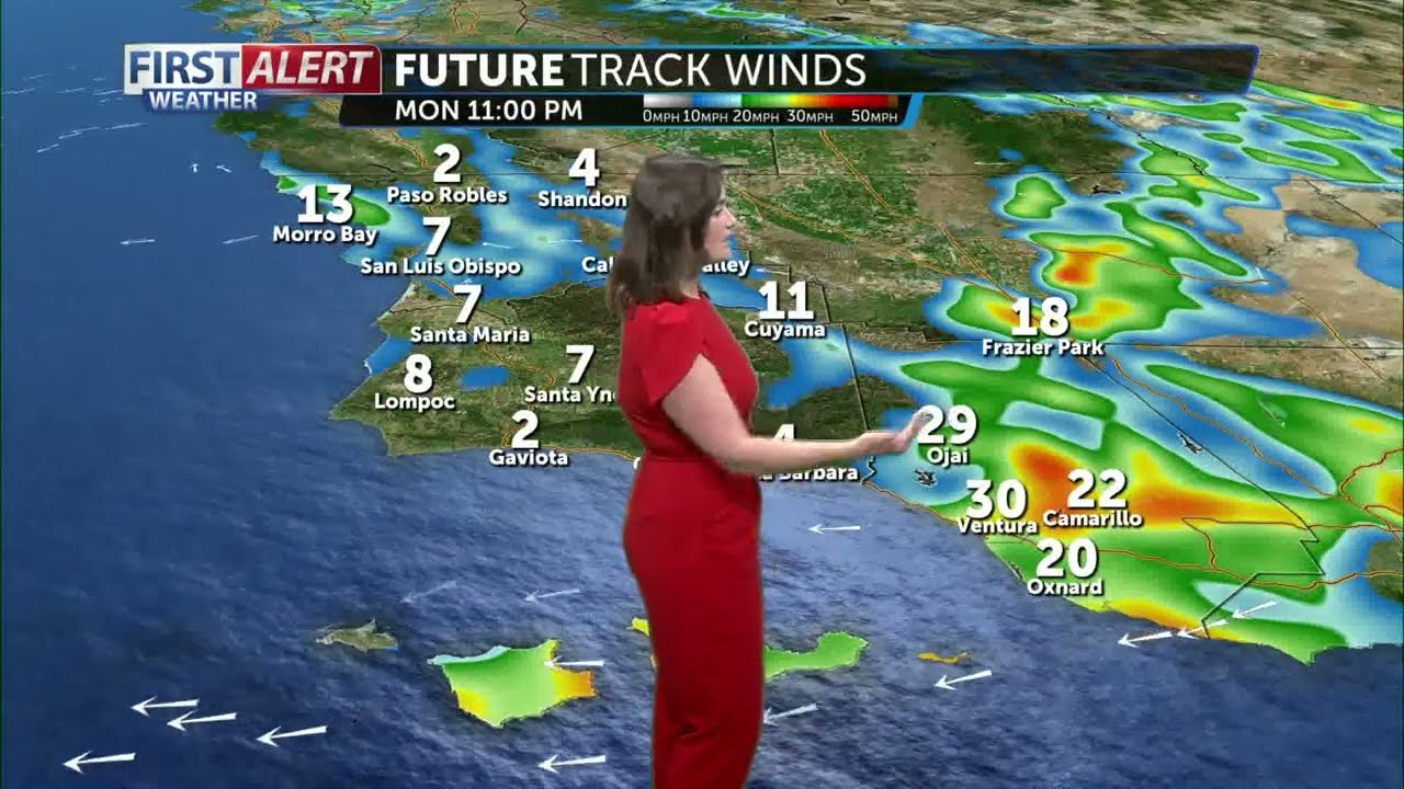 Tracking extreme Santa Ana winds Monday night through Wednesday morning