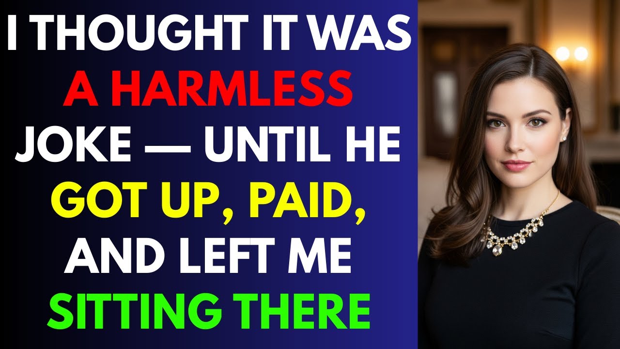 I Thought It Was a Harmless Joke — Until He Got Up, Paid, and Left Me Sitting There