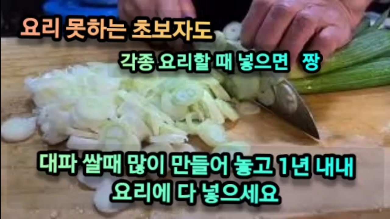 전라도 한식 맛집에서 알려주신, 대파 만능 소스!! (각종 요리 이걸 넣으면 맛있어요)