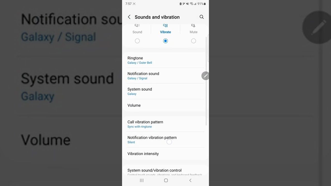How to disable vibration on touch samsung galaxy s22 ultra