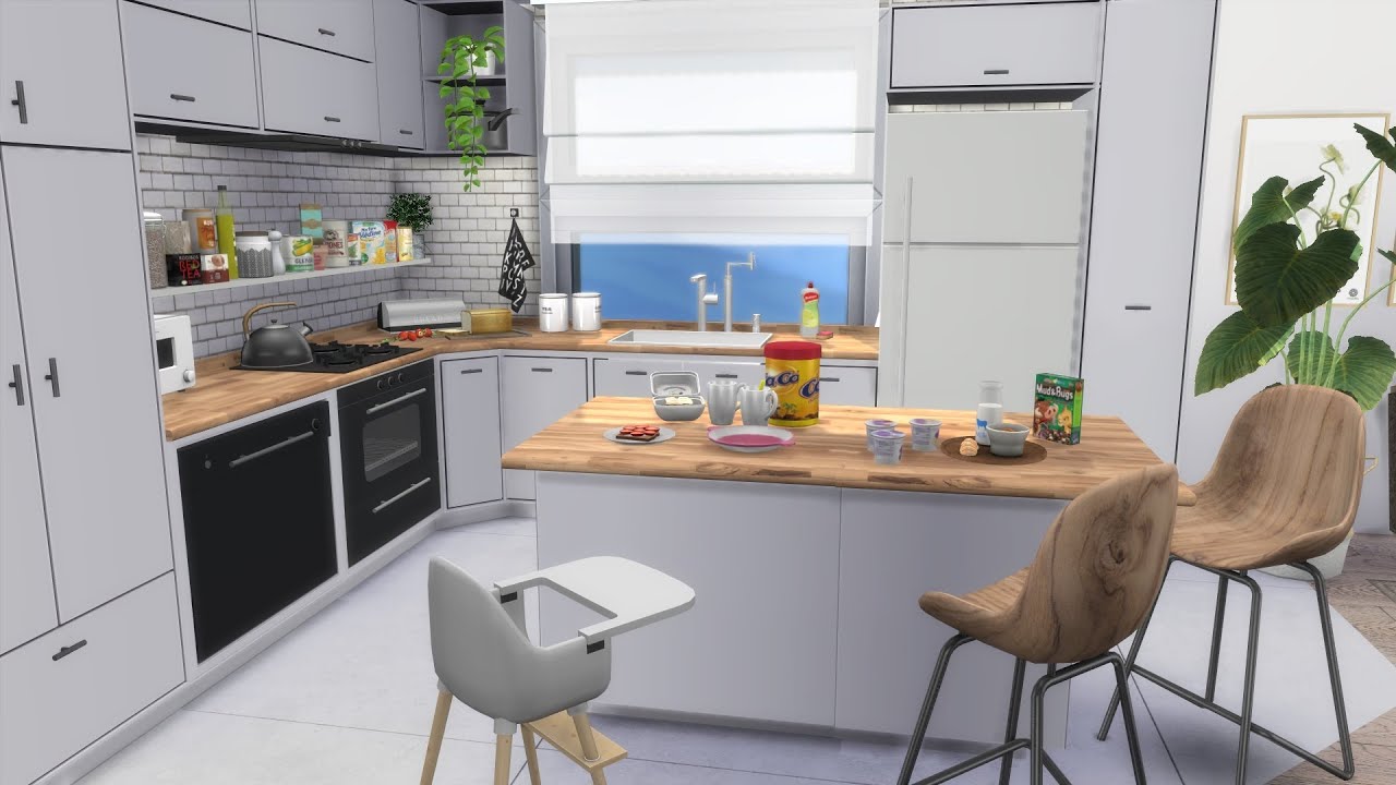The Sims 4 / realistic family apartment for parents and two children /speed build / lots of CC links