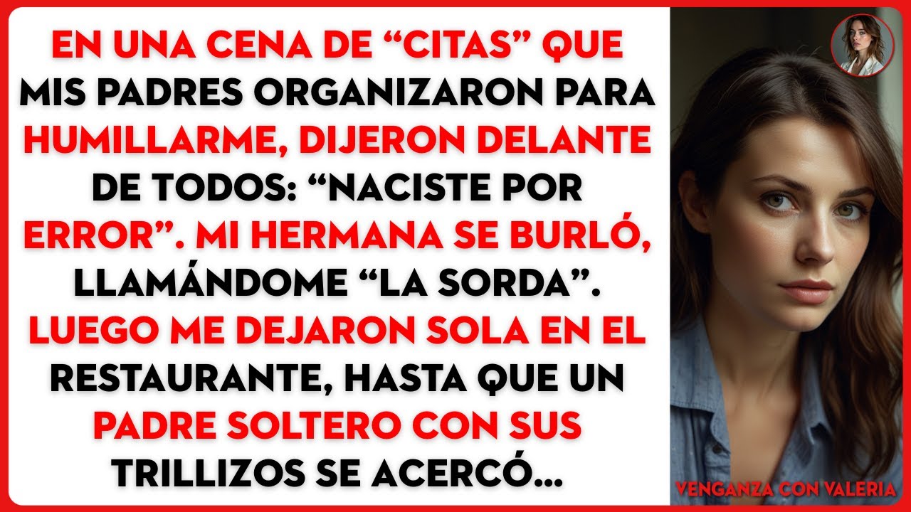 En una cena de “citas” que mis padres organizaron para humillarme, dijeron delante de todos: “...