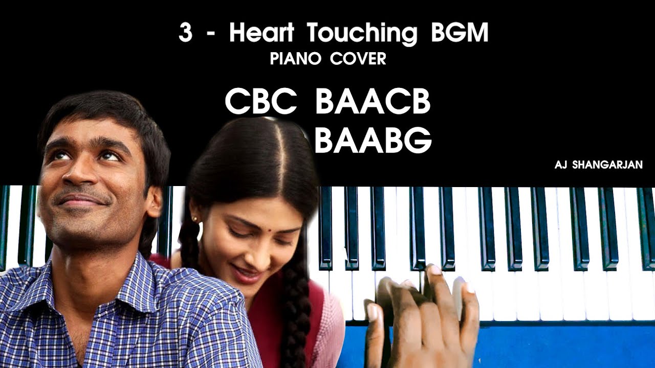 3 Movie Heart Touching BGM mix Piano Cover | AJ Shangarjan