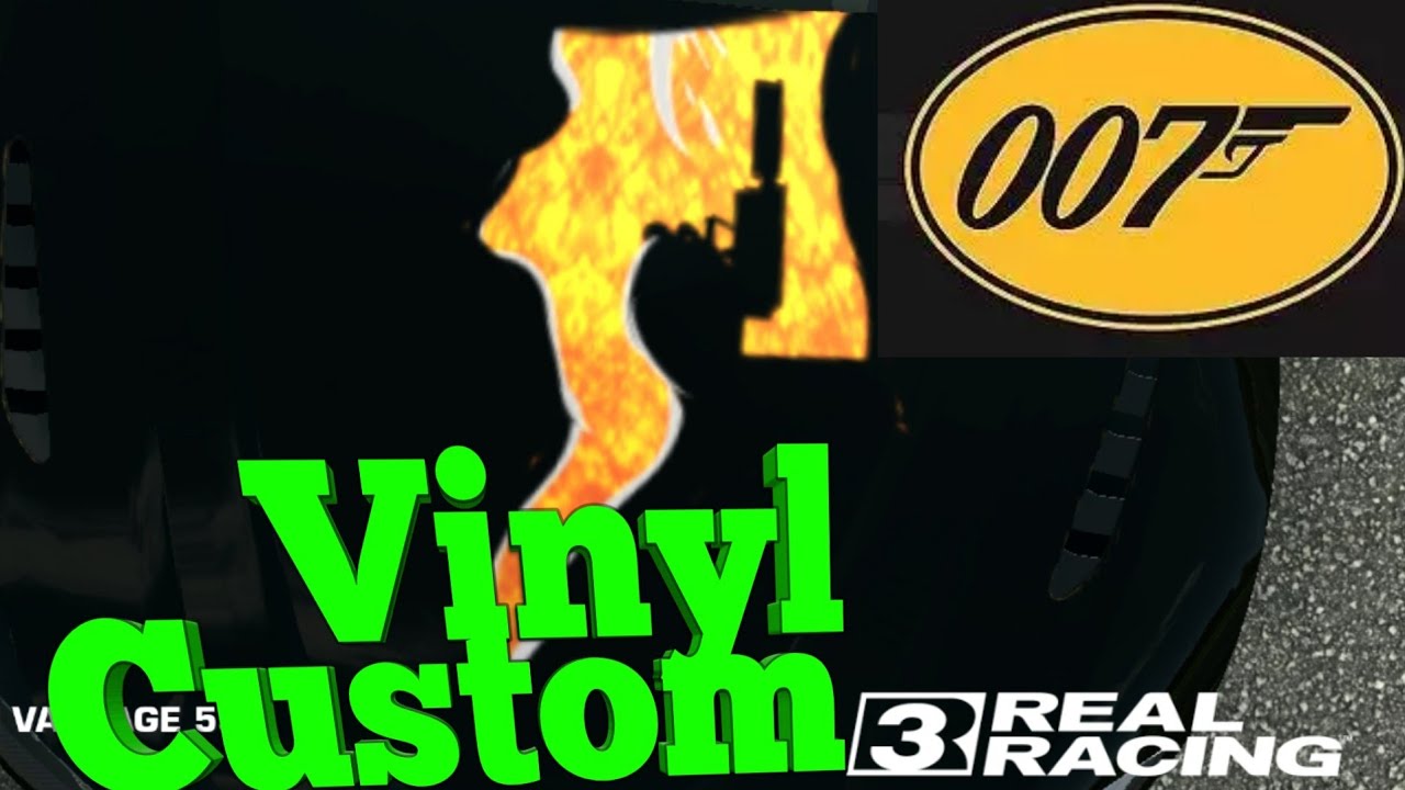 Real racing 3 modifications and custom vinyl and decal for 007 James Bond poster livery