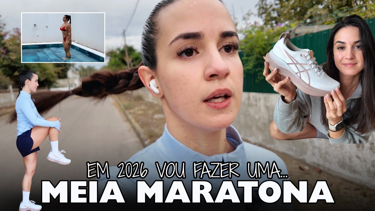 VOU FAZER UMA MEIA MARATONA 🎯 | O início da minha jornada+ primeira corrida + mergulho gelado!