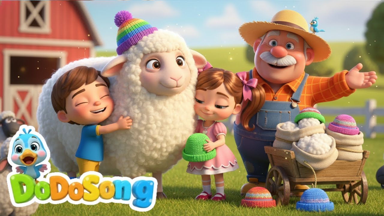 Baa Baa Little Sheep 🐑 | Cute Kids Song on the Farm | DodoSong Nursery Rhymes