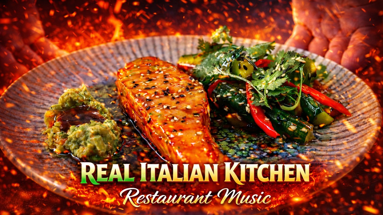 Authentic Italian Restaurant Music – Real Kitchen Cooking Atmosphere