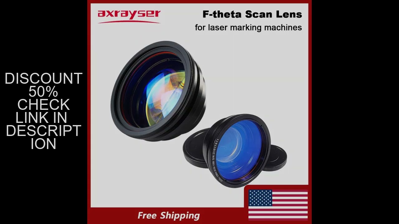 Axrayser F-theta Scan Lens 1064nm 70x70 F100 - 500x500 F650 Field Lens for YAG Fiber Laser Galvo Sys