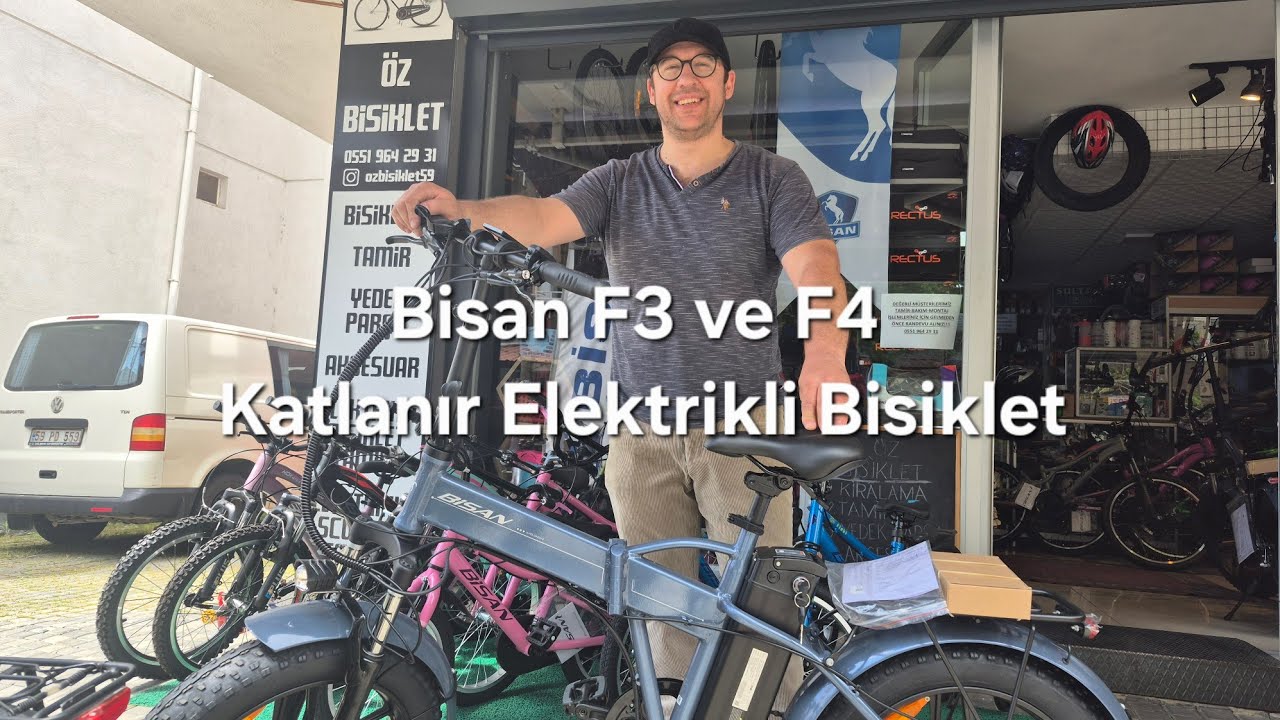 Bisan E- Folding F3 , F4 ve Prime (Ananda 42nm tork motorlu) Katlanır Elektrikli Bisiklet Modelleri 