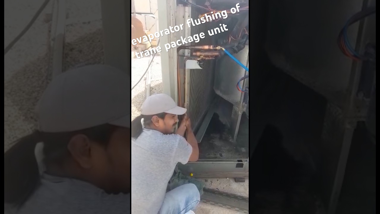 trane package unit flushing #hvac