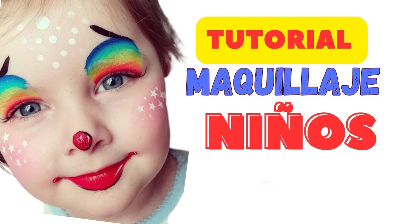 Maquillaje de PAYASO para NIÑO y NIÑA SENCILLO y FÁCIL DE HACER | CLOWN MAKE UP