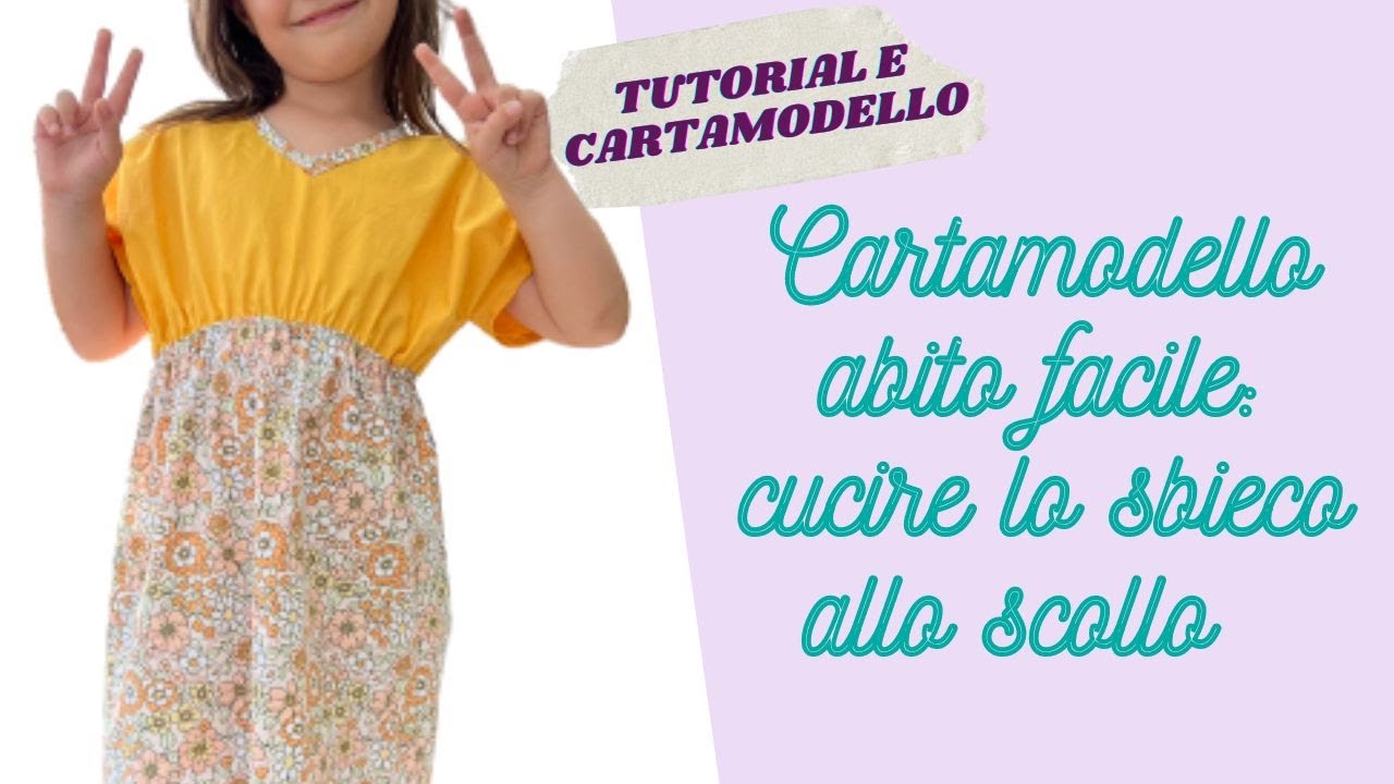Cucire lo sbieco sullo scollo, abitino copri costume con cartamodello!